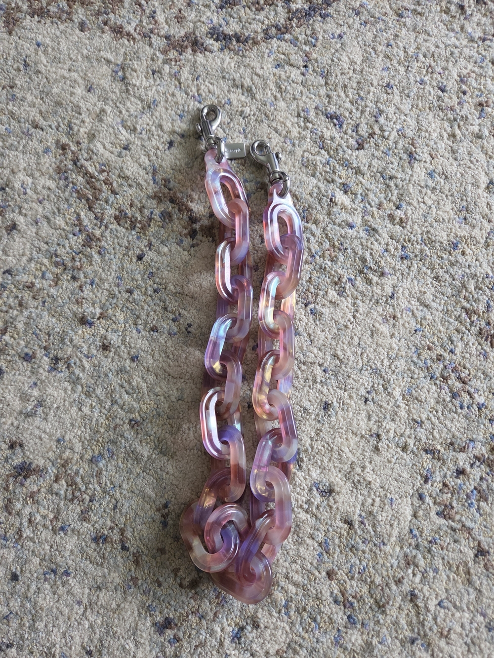 Coachtopia Resin Short Chain Link Strap Purple Iridescent Multi